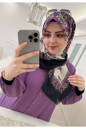 Rüya Koton Eşarp Silkho Desen