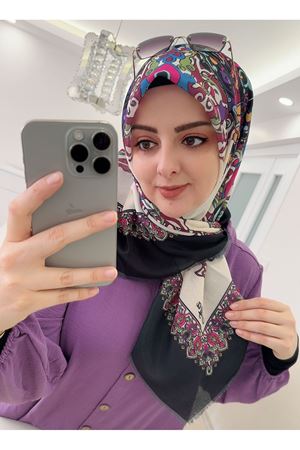 Rüya Koton Eşarp Silkho Desen