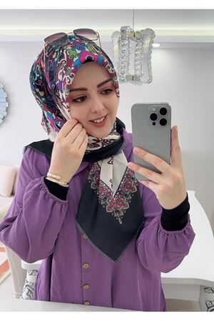 Rüya Koton Eşarp Silkho Desen
