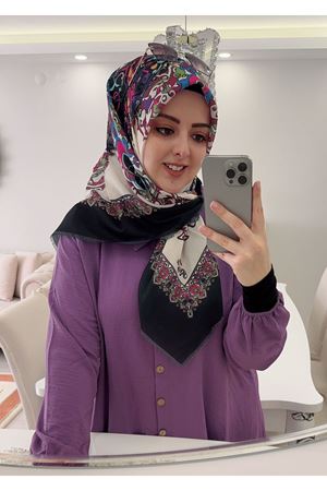 Rüya Koton Eşarp Silkho Desen