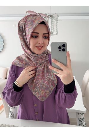 Rüya Koton Eşarp Etnik Desen 