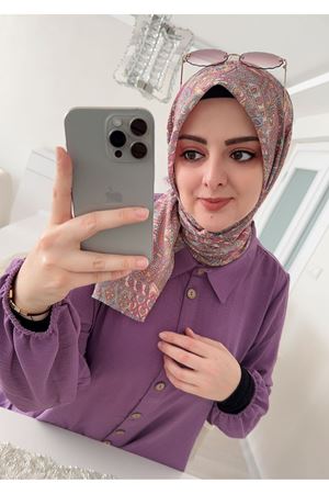 Rüya Koton Eşarp Etnik Desen 