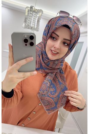 Rüya Koton Eşarp Etnik Desen Kod:4461