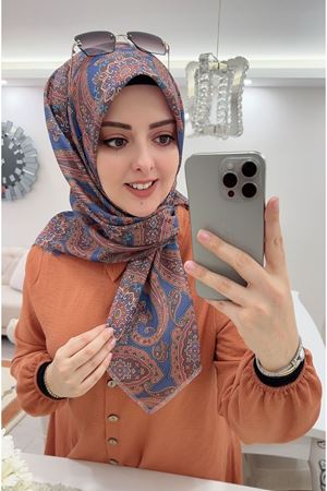 Rüya Koton Eşarp Etnik Desen Kod:4461