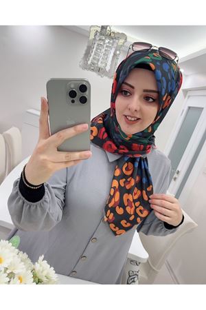 Rüya Koton Eşarp Leopar Desen