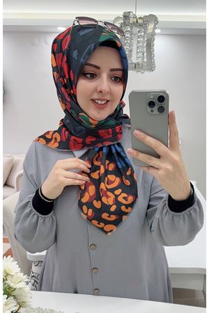 Rüya Koton Eşarp Leopar Desen