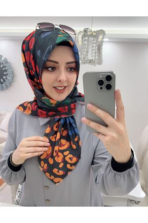 Rüya Koton Eşarp Leopar Desen
