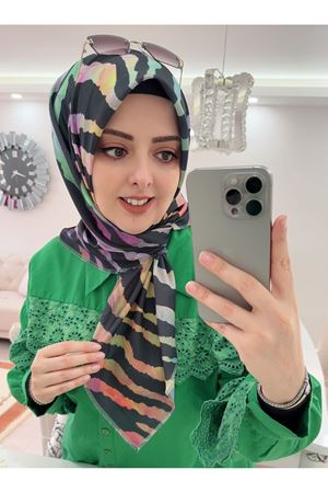 Rüya Koton Eşarp Zebra Modeli 