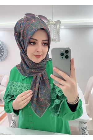 Rüya Koton Eşarp Etnik Desen