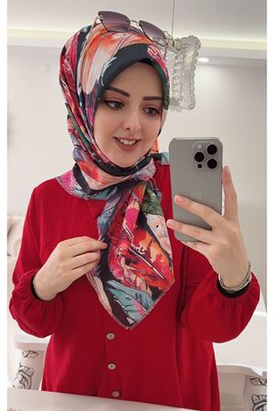 Rüya Koton Eşarp Tüy Desen