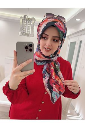 Rüya Koton Eşarp Tüy Desen