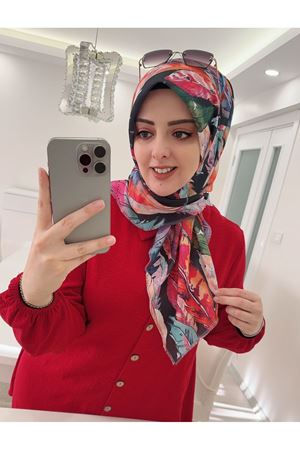 Rüya Koton Eşarp Tüy Desen