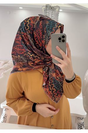 Rüya Koton Eşarp  Yaprak Modeli 