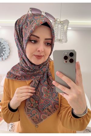 Rüya Koton Eşarp Minimal Etnik Desen 