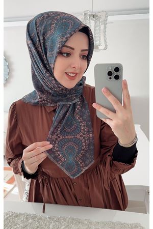 Rüya Koton Eşarp Safir Modeli 