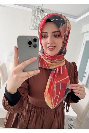 Rüya Koton Eşarp Tüy Desen