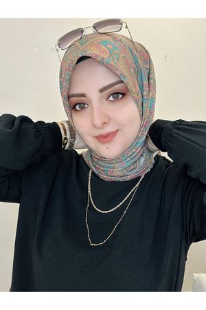 Rüya Koton Eşarp Minimal Etnik Desen 