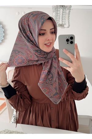 Rüya Koton Eşarp Etnik Desen Kod:4461