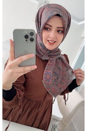 Rüya Koton Eşarp Etnik Desen Kod:4461