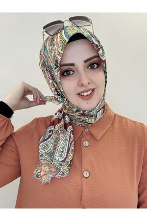 Rüya Koton Eşarp Etro Desen  