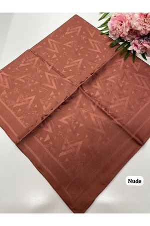 Geometrik Desen Jakar Eşarp (Nude)