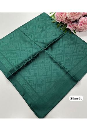 Geometrik Desen Jakar Eşarp (Zümrüt)