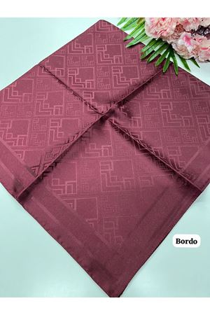 Geometrik Desen Jakar Eşarp (Bordo)