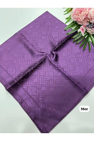 Geometrik Desen Jakar Eşarp (Mor)