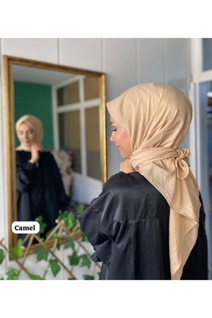 Pamuk Vual Eşarp Camel