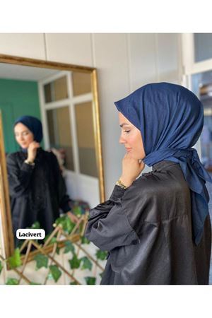 Pamuk Vual Eşarp Lacivert