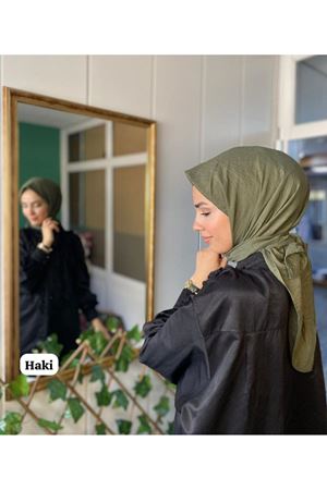 Pamuk Vual Eşarp Haki