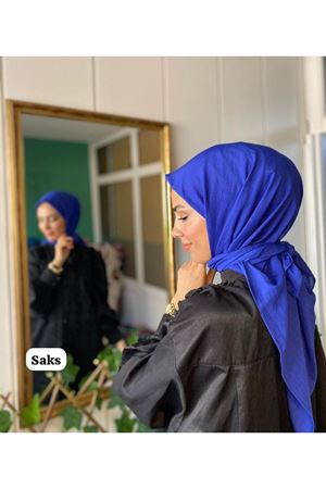 Pamuk Vual Eşarp Saks