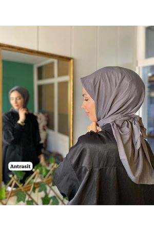 Pamuk Vual Eşarp Antrasit