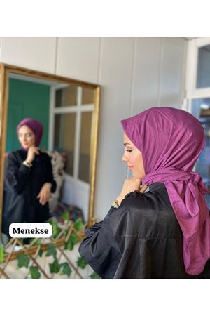 Pamuk Vual Eşarp Menekşe