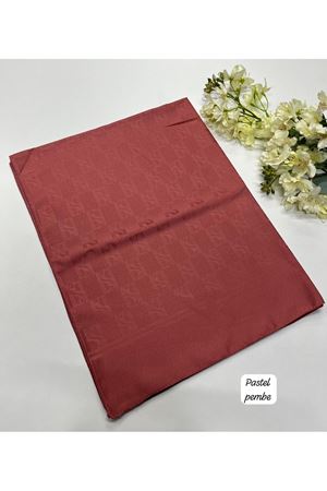 B Desen Jakar Şal Pastel Pembe 