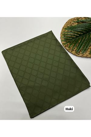 Kare Desen Jakar Şal Haki