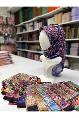 Etnik Desen Soft Eşarp Kod:5917-4