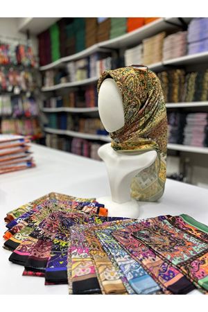 Etnik Desen Soft Eşarp Kod:5917-1