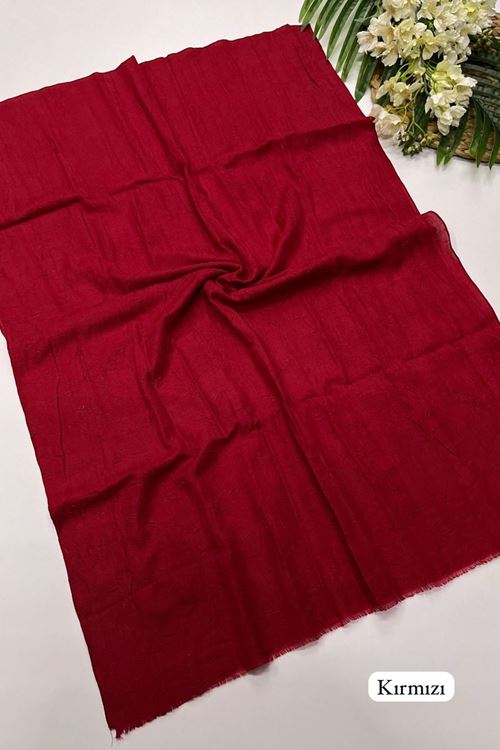 Bambu Kraş Şal Kırmızı