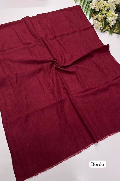 Bambu Kraş Şal Bordo