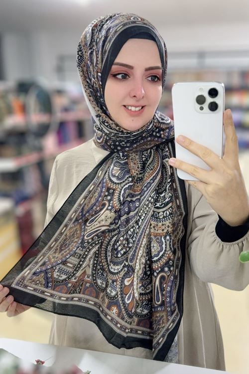 Valens Fresh Koton Şal (Etnik Etro Desen)