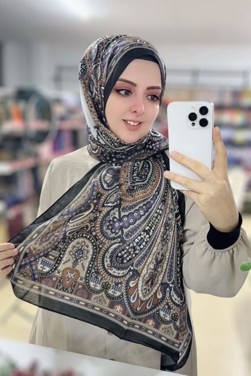 Valens Fresh Koton Şal (Etnik Etro Desen)