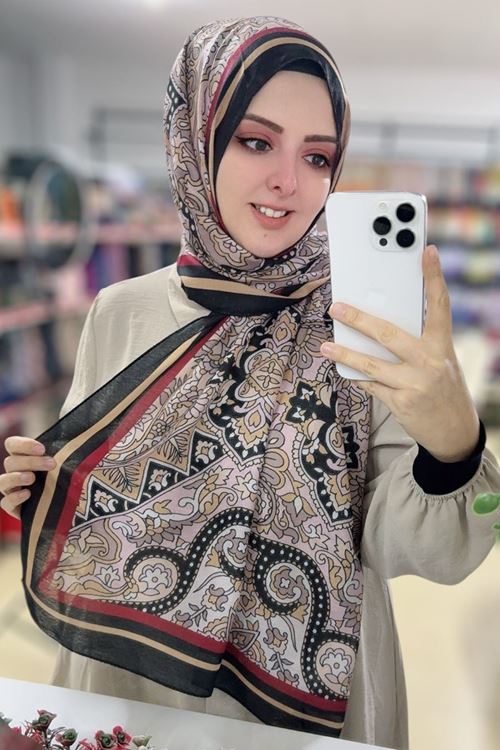 Valens Fresh Koton Şal (Etnik Etro Desen) 