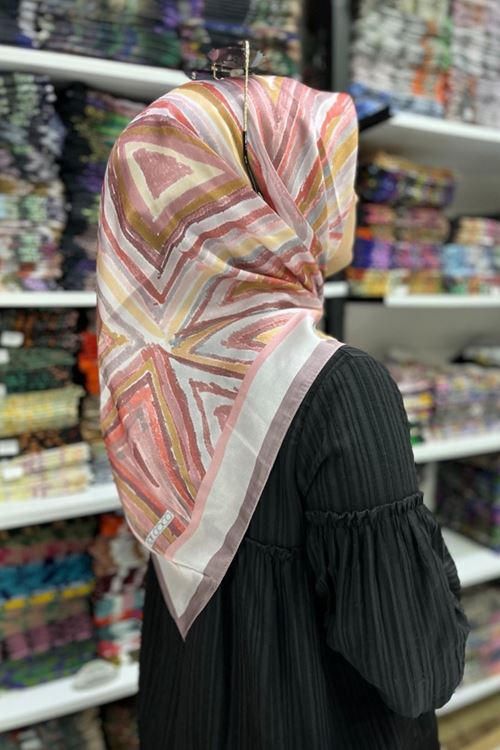 Geometrik Desen Kristal Eşarp