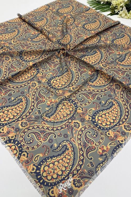 Rüya Koton Eşarp Etnik Desen 