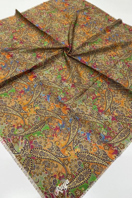 Rüya Koton Eşarp Etnik Desen 