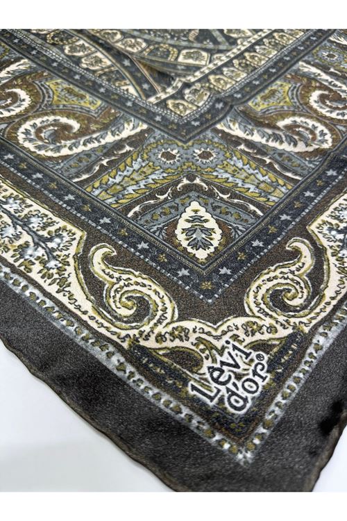 Levidor Kristal Eşarp (Etnik-Etro) Kod:3150 Acı Kahve