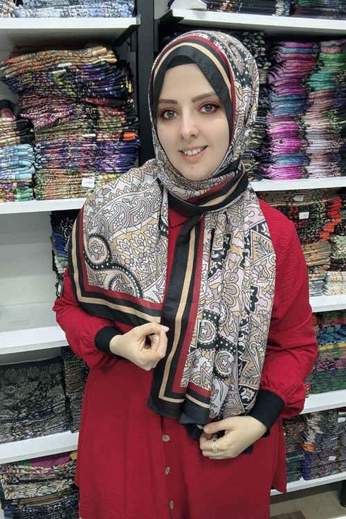Valens Fresh Koton Şal (Etnik Etro Desen) 