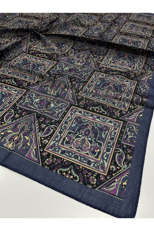 Asel Soft Eşarp (Etnik-Çini Desen)