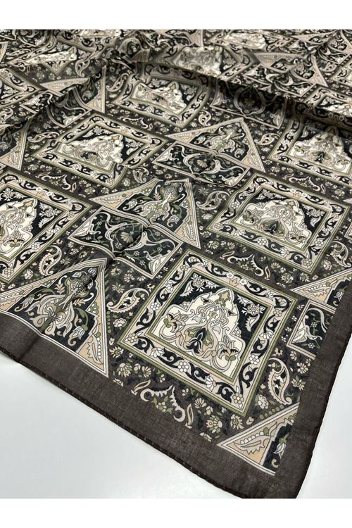 Asel Soft Eşarp (Etnik-Çini Desen) 